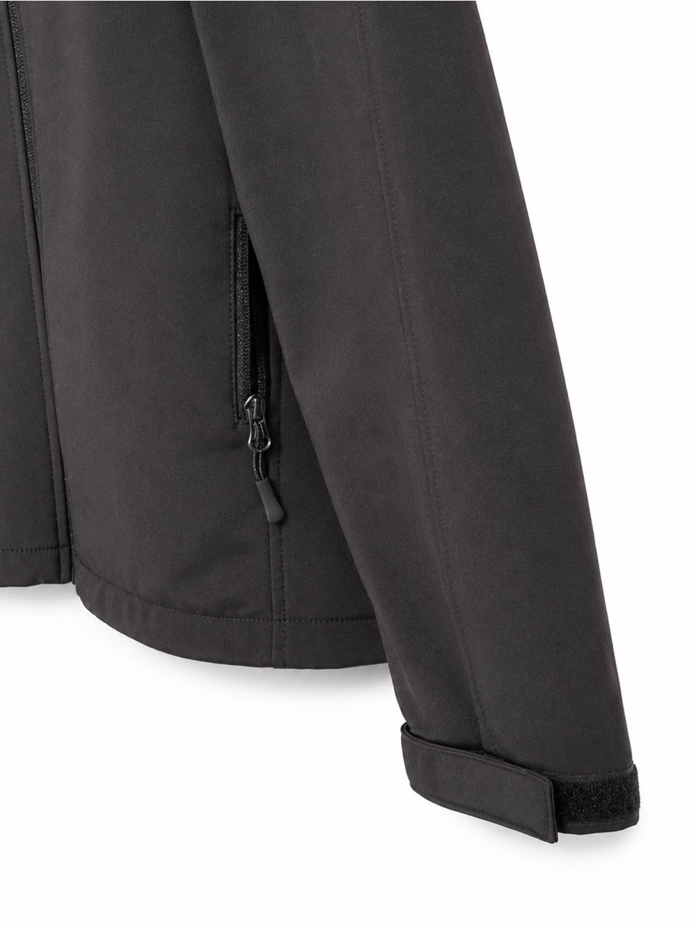 Free Tech Black Softshell Jacket Mens 2XL Full Zip Lightweight Coat - Picture 5 of 5